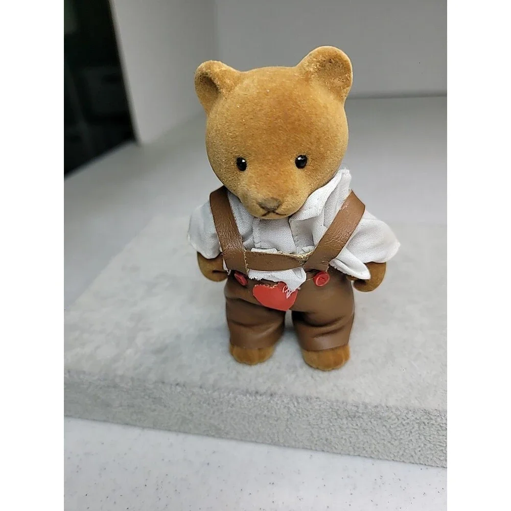 Vintage 80s Sylvanian Brown Simba Bear Forest Baerenwald Calico Critter 4.5
